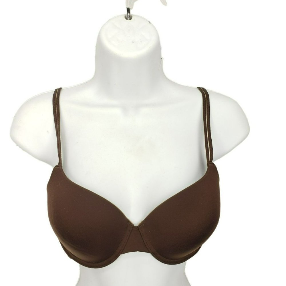 GILLIGAN & 0'MALLEY - EVERYDAY LIFT - 34C‎ - Brown UNDERWIRE PADDED T-SHIRT BRA